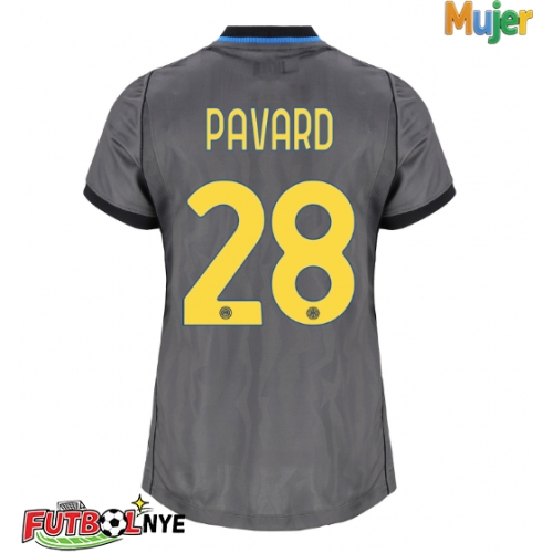 Camiseta Inter Milan Benjamin Pavard #28 Tercera Equipación para mujer 2026-27 manga corta